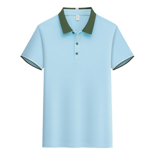 Contrast Color Lapels Polo Shirt