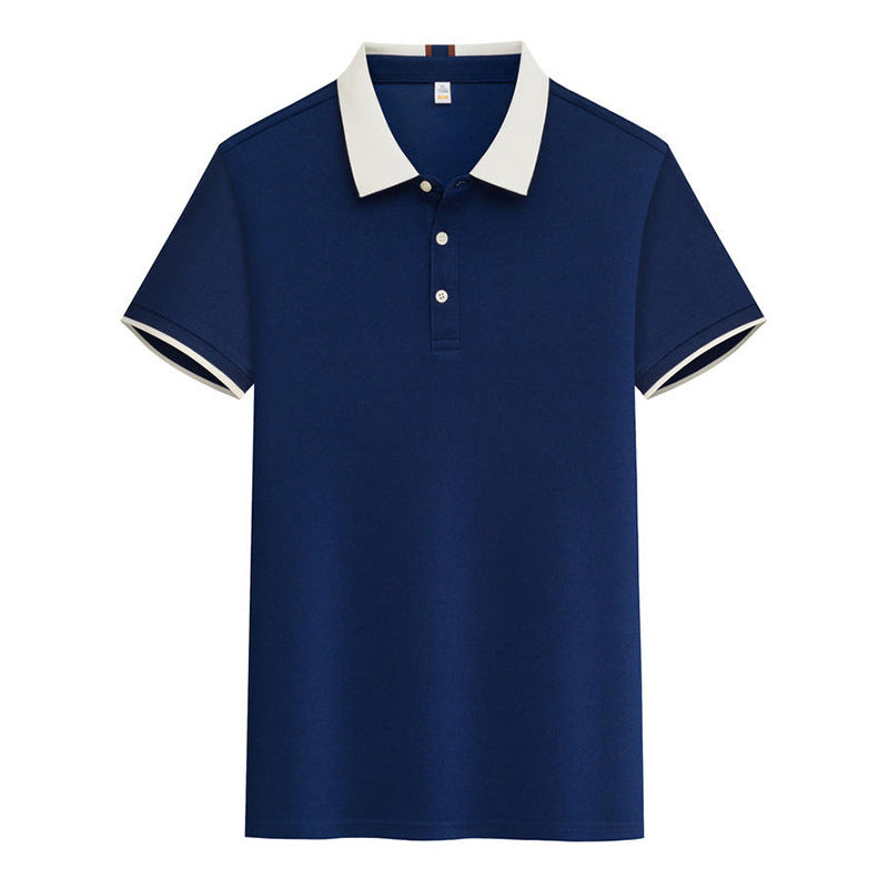 Contrast Color Lapels Polo Shirt