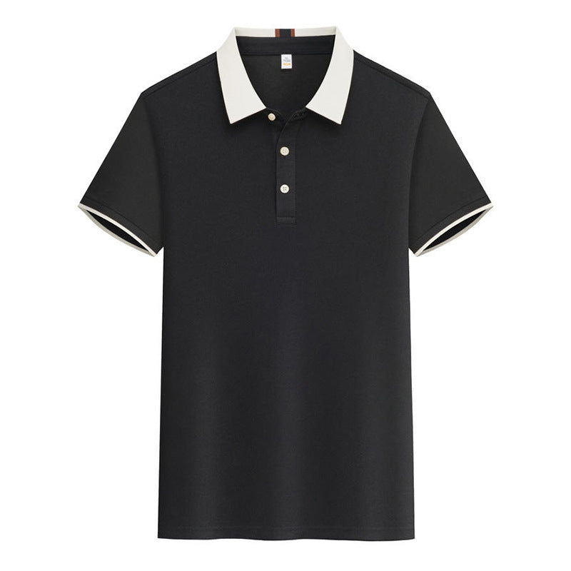 Contrast Color Lapels Polo Shirt