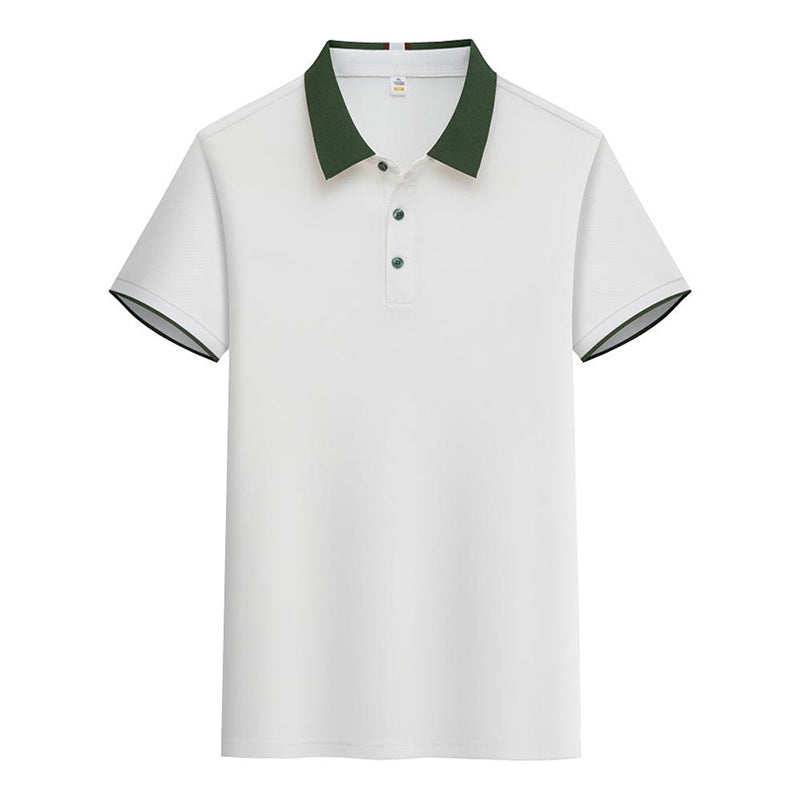 Contrast Color Lapels Polo Shirt