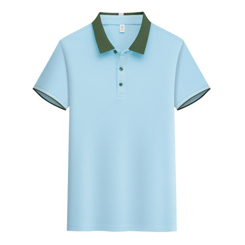 Contrast Color Lapels Polo Shirt